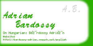 adrian bardossy business card